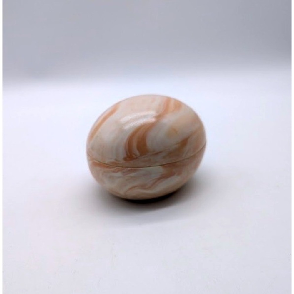 Vintage Music Boxes of the World Italy Ave Maria Marbleized Egg Trinket Box